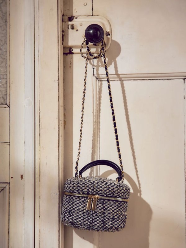 画像12: 【バッグ】チェーンツイードバニティバッグ【2カラー】[OF03] 【IM】