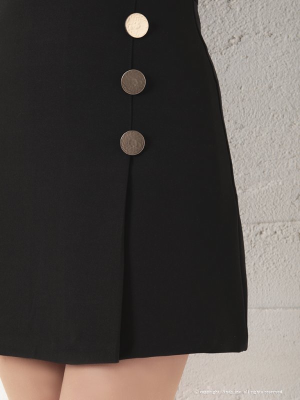 画像8: 【Andy ANDY Fashion Press 09 COLLECTION 05】フラワーレース/ ゴールドボタンデザイン/ 七分袖/ 長袖/ 袖あり/ プリーツ/ ミニドレス/ キャバドレス[OF05]