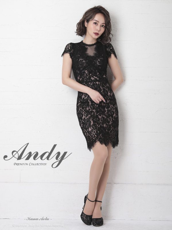 画像2: 【Andy ANDY Fashion Press 11 COLLECTION 09】フラワーレース/ シアー/ ハイネック/ タイト/ ミニドレス/ キャバドレス[OF05]