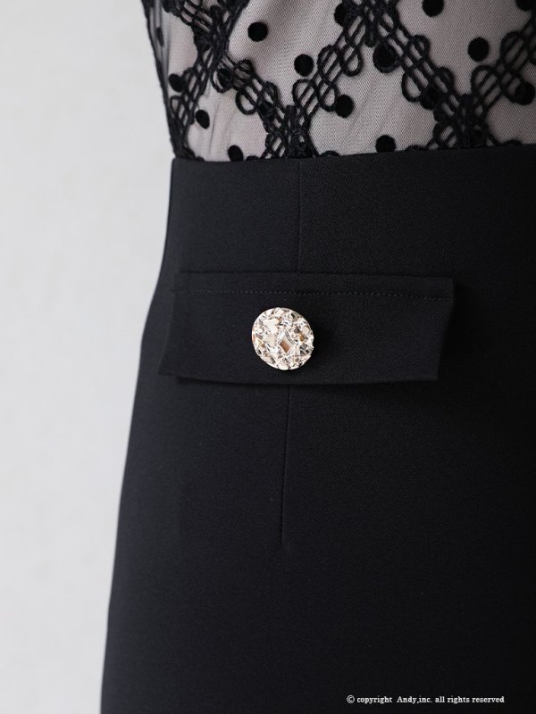 画像18: 【ANDY Fashion Press vol.14 掲載商品】マーメイド/ ドットレース/ バストカット/ ノースリーブ/ セットアップ風/ 裾フリル/ ワンピース/ ミニドレス/ キャバドレス[OF05]