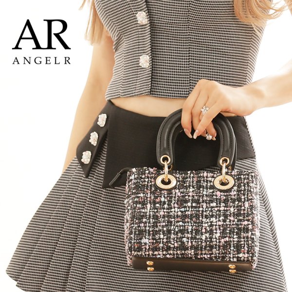 画像2: 【ANGEL R/エンジェルアール】ミックスチェック/ ツイード/ ハンドバッグ【2カラー】[OF02-C] 