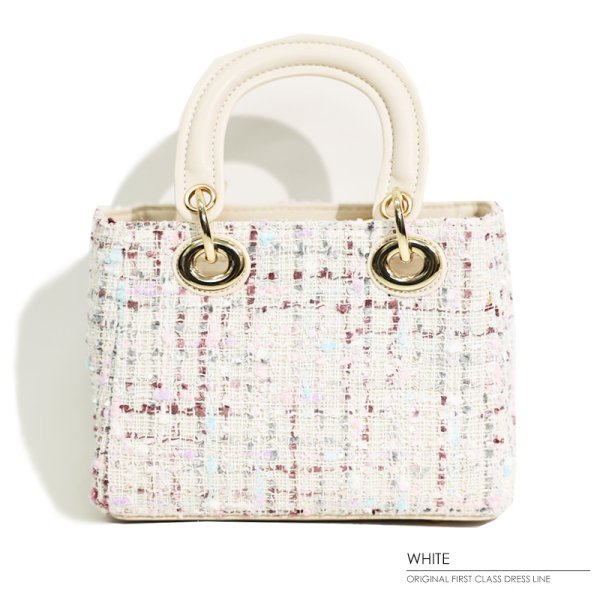 画像4: 【ANGEL R/エンジェルアール】ミックスチェック/ ツイード/ ハンドバッグ【2カラー】[OF02-C] 