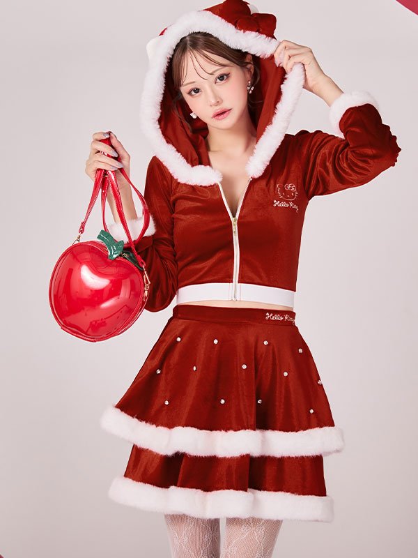 画像5: 【即日発送】【ハロウィンコスプレ/小物】りんごショルダーバッグ/ ポシェット [OF02]