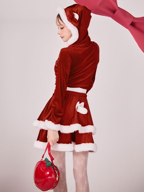 画像6: 【即日発送】【ハロウィンコスプレ/小物】りんごショルダーバッグ/ ポシェット [OF02]