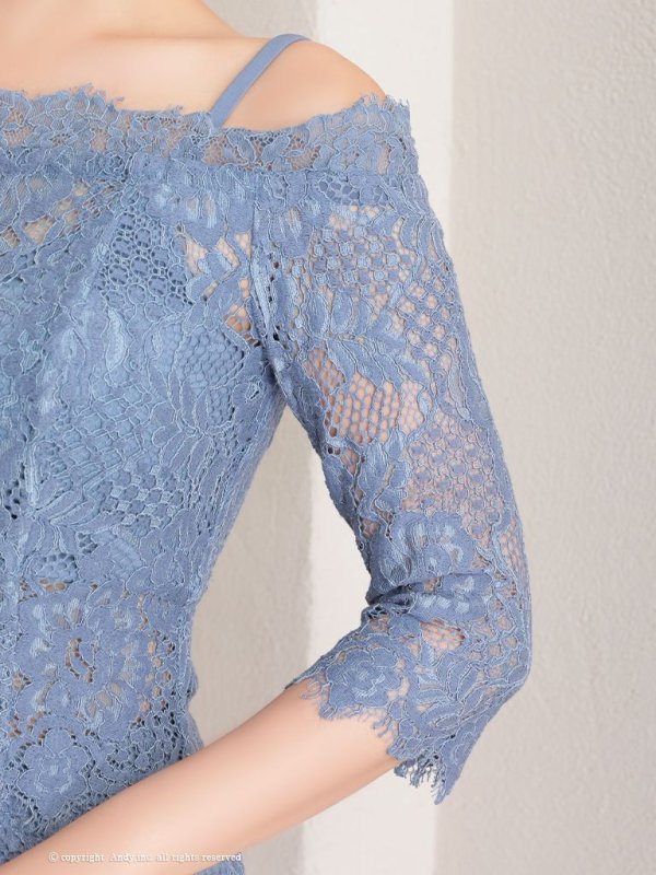 画像21: 【Andy ANDY Fashion Press 15 COLLECTION 04】オフショルダー/ 七分袖/ 長袖/ 袖あり/ フラワーレース/ セットアップ/ タイト/ ミニドレス/ キャバドレス[OF05]