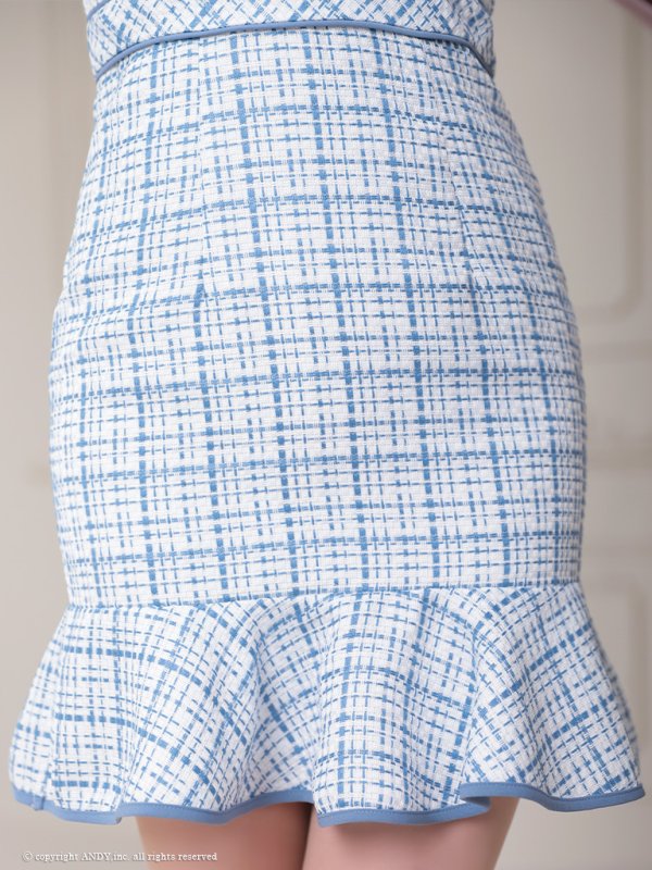 画像24: 【an/アン】マーメイド/ ツイード/ フロントジップ/ ゴールドバックル/ チェーンモチーフ/ ビスチェ/ フリル/ ミニドレス/ キャバドレス[OF05]