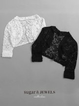 モノトーン刺繍レースボレロ/上着/羽織り物/アウター【Fサイズ/2カラー】[OF04-U] 【IM】