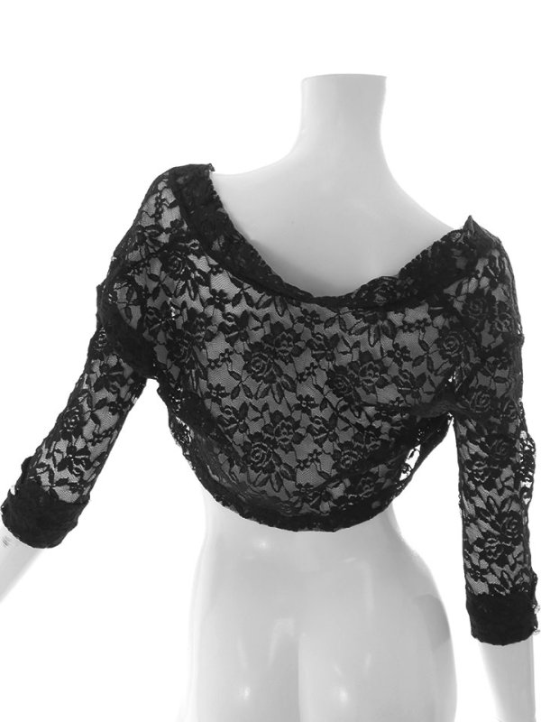 画像4: モノトーン刺繍レースボレロ/上着/羽織り物/アウター【Fサイズ/2カラー】[OF04-U] 【IM】
