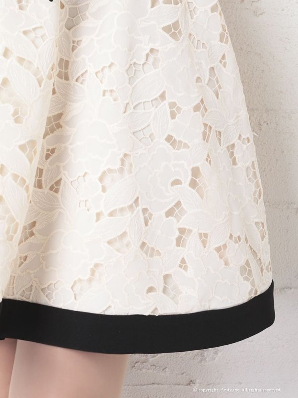 画像22: 【Andy ANDY Fashion Press 11 COLLECTION 04】フラワーレース/ ウエストリボン/ ノースリーブ/ ラインデザイン/ フレア/ ミニドレス/ キャバドレス[OF05]