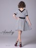 画像4: Lサイズあり【ANDY/アンディ】ツイード/ バイカラー/ 切り替えデザイン/ 半袖/ 袖あり/ スクエアネック/ ボタン/ フレア/ ミニドレス/ キャバドレス[FB03] (4)