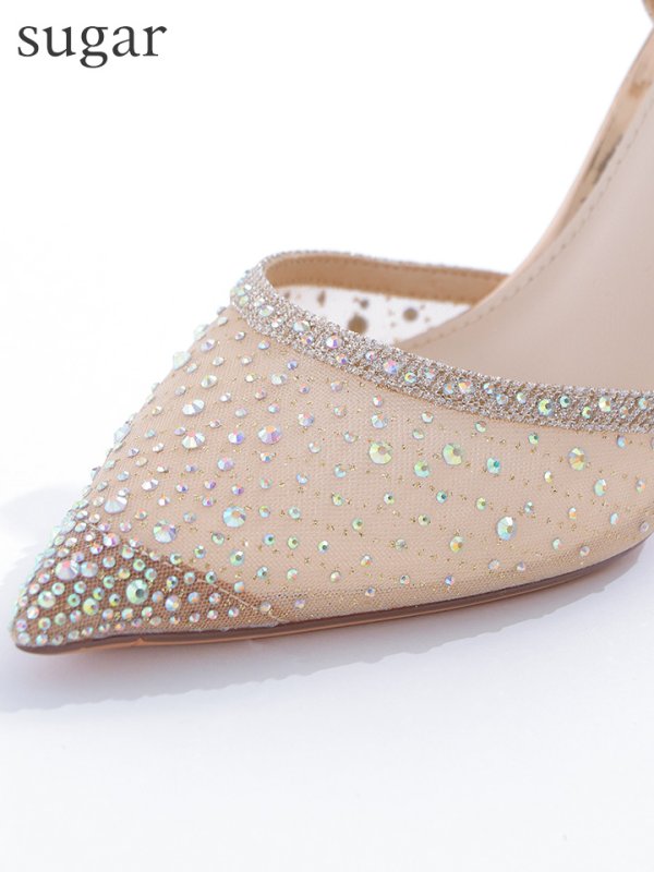 画像11: 【COMEX】 2color/ 8cmヒール/ ラメ/ ラインストーン/ ピンヒール/ ポインテッドトゥ/ ハイヒール/ ストラップ付き/ パンプス[OF02]