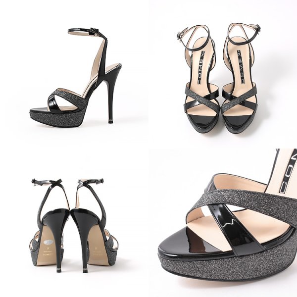 画像10: 【COMEX】3color/ 13cmヒール/ ハイヒール/ アンクルストラップ/ ストラップサンダル[OF02]