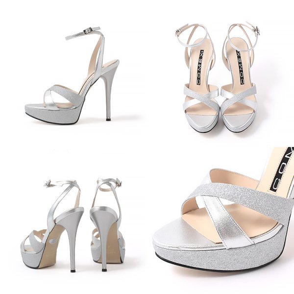 画像5: 【COMEX】3color/ 13cmヒール/ ハイヒール/ アンクルストラップ/ ストラップサンダル[OF02]