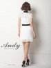 画像13: 【Andy ANDY Fashion Press 12 COLLECTION 07】フラワーレース/ ブローチ付き/ 半袖/ ハイネック/ タイト/ ミニドレス/ キャバドレス[OF05]