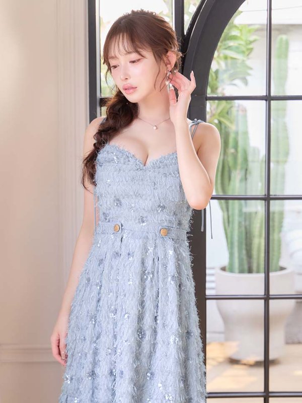 ブルーグレー　モデル：りな　身長：160cm　着用サイズ：Sサイズ