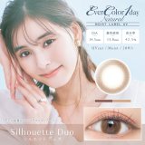 【EverColor 1day Natural MoistLabel UV（エバーカラーワンデーナチュラル　モイストレーベルＵＶ）】（シルエットデュオ）度あり（1箱20枚入り）　1日使い捨てカラーコンタクト【カラコン】