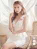 画像1: Lサイズあり【ROBE de FLEURS/ローブドフルール】立体フラワーモチーフ/ ペプラム/ タイト/ ミニドレス/ キャバドレス[OF2] (1)