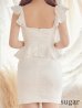 画像9: Lサイズあり【ROBE de FLEURS/ローブドフルール】立体フラワーモチーフ/ ペプラム/ タイト/ ミニドレス/ キャバドレス[OF2]