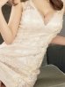 画像8: XS〜Lサイズあり【ROBE de FLEURS/ローブドフルール】サイドフラワーモチーフ/ 立体フラワー/ ノースリーブ/ タイト/ ミニドレス/ キャバドレス[OF2]