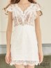 画像8: XS〜Lサイズあり【ROBE de FLEURS/ローブドフルール】ウエストビジュー/ シースルーレース/ フリルスリーブ/ 台形スカート/ ミニドレス/ キャバドレス[OF2]