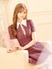 画像15: XSサイズあり【ROBE de FLEURS/ローブドフルール】ツイード/ 襟付きジップ/ フレア/ ミニドレス/ キャバドレス[OF2]