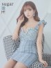 画像1: XSサイズあり【ROBE de FLEURS/ローブドフルール】ラメツイード/ 大粒ビジュー/ フリル/ タイト/ ミニドレス/ キャバドレス[OF2] (1)