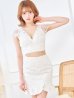 画像12: 訳あり商品※スカートに穴あき【ROBE de FLEURS/ローブドフルール】スパンコール/ フラワーレース/ セットアップ/ ノースリーブ/ ミニドレス/ キャバドレス[OF2]