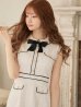 画像12: XS-Lサイズあり【ROBE de FLEURS/ローブドフルール】ツイード/ リボン/ 襟つき/ 台形スカート/ ミニドレス/ キャバドレス[OF2]