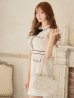 画像15: XS-Lサイズあり【ROBE de FLEURS/ローブドフルール】ツイード/ リボン/ 襟つき/ 台形スカート/ ミニドレス/ キャバドレス[OF2]