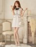 画像16: XS-Lサイズあり【ROBE de FLEURS/ローブドフルール】ツイード/ リボン/ 襟つき/ 台形スカート/ ミニドレス/ キャバドレス[OF2]