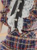 画像5: XSサイズあり【ROBE de FLEURS/ローブドフルール】クラシカルリボン/ ラメツイード/ フレア/ ミニドレス/ キャバドレス[OF2]