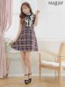 画像7: XSサイズあり【ROBE de FLEURS/ローブドフルール】クラシカルリボン/ ラメツイード/ フレア/ ミニドレス/ キャバドレス[OF2]