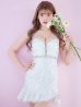 画像12: XSサイズあり【ROBE de FLEURS/ローブドフルール】スパンコール付きチュール/ アシンメトリー/ キャミソール/ フリル/ ミニドレス/ キャバドレス[OF2]