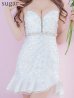 画像17: XSサイズあり【ROBE de FLEURS/ローブドフルール】スパンコール付きチュール/ アシンメトリー/ キャミソール/ フリル/ ミニドレス/ キャバドレス[OF2]