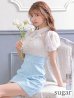 画像3: XSサイズあり【ROBE de FLEURS/ローブドフルール】パフスリーブ/ ラメツイード/ ビジュー/ 台形スカート/ ミニドレス/ キャバドレス[OF2]