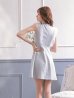 画像7: XS〜Lサイズあり【ROBE de FLEURS/ローブドフルール】レース/ ビジュー/ サマーツイード/ Aライン/ フレア/ ノースリーブ/ ミニドレス/ キャバドレス[OF2]