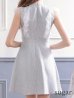 画像9: XS〜Lサイズあり【ROBE de FLEURS/ローブドフルール】レース/ ビジュー/ サマーツイード/ Aライン/ フレア/ ノースリーブ/ ミニドレス/ キャバドレス[OF2]