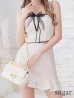 画像8: XS〜Lサイズあり【ROBE de FLEURS/ローブドフルール】 チュールリボン/ ツイード / ノースリーブ/ セットアップ/ ミニドレス/ キャバドレス[OF2]