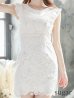 画像8: 【ROBE de FLEURS/ローブドフルール】フェミニンローズ/ フリル/ ケミカルレース/ ノースリーブ/ 台形スカート/ ミニドレス/ キャバドレス[OF2]