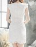 画像9: 【ROBE de FLEURS/ローブドフルール】フェミニンローズ/ フリル/ ケミカルレース/ ノースリーブ/ 台形スカート/ ミニドレス/ キャバドレス[OF2]