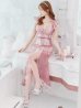 画像5: XSサイズあり【ROBE de FLEURS/ローブドフルール】マーメイド/ レース/ オーガンジー/ バストチャーム/ フリルショルダー/ セットアップ/ ひざ丈/ ミディアムドレス/ キャバドレス[OF2]