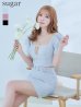 画像12: XSサイズあり【ROBE de FLEURS/ローブドフルール】ギンガムチェック/ レース/ ビジュー/ セットアップ/ 半袖/ 袖あり/ ミニドレス/ キャバドレス[OF2]