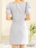画像9: XSサイズあり【ROBE de FLEURS/ローブドフルール】ギンガムチェック/ レース/ ビジュー/ セットアップ/ 半袖/ 袖あり/ ミニドレス/ キャバドレス[OF2]