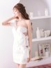 画像6: XSサイズあり【ROBE de FLEURS/ローブドフルール】フラワーレース/ リボンワンショルダー/ アシンメトリー/ ビジュー/タイト/ ミニドレス/ キャバドレス[OF2]