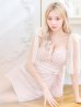 画像15: XSサイズあり【ROBE de FLEURS/ローブドフルール】ドットチュールリボン/ ツイード/ キャミソール/ バストジップ/ タイト/ ミニドレス/ キャバドレス[OF2]