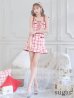 画像9: sugarコラボ商品☆【XSサイズあり】【ROBE de FLEURS/ローブドフルール】チェック柄/ マーメイド/ ショルダーリボン/ キャミソール/ セットアップ/ ミニドレス/ キャバドレス[OF2]