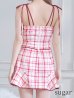 画像11: sugarコラボ商品☆【XSサイズあり】【ROBE de FLEURS/ローブドフルール】チェック柄/ マーメイド/ ショルダーリボン/ キャミソール/ セットアップ/ ミニドレス/ キャバドレス[OF2]
