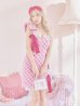 画像2: sugar限定コラボ☆XS-Lサイズあり【ROBE de FLEURS/ローブドフルール】ツイード/ リボン/ ワンショルダー/ フロントジップ/ タイト/ ミニドレス/ キャバドレス[OF2] (2)