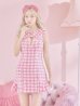 画像4: sugar限定コラボ☆XS-Lサイズあり【ROBE de FLEURS/ローブドフルール】ツイード/ フロントジップ/ ノースリーブ/ 裾フリル/ マーメイド/ ミニドレス/ キャバドレス[OF2]