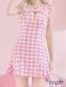 画像8: sugar限定コラボ☆XS-Lサイズあり【ROBE de FLEURS/ローブドフルール】ツイード/ フロントジップ/ ノースリーブ/ 裾フリル/ マーメイド/ ミニドレス/ キャバドレス[OF2]